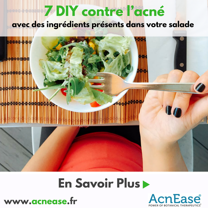 7 ingrédients habituellement présents dans votre salade utiles pour faire vos recettes DIY contre l’acné
